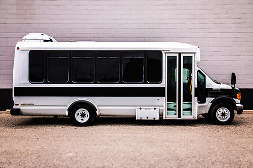  Exterior of one party bus in McKinney